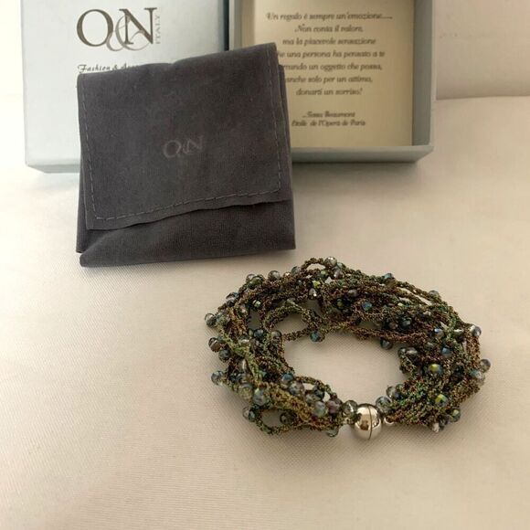 O&N Italy Chunky Beaded bracelet Magnetic Ball Clasp Multicolor,mothers day gift - Picture 2 of 12